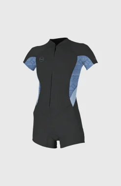 DamesBahia 2/1mm Front Zip Shortsleeve Spring Wetsuit| Zwart