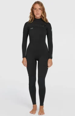 DamesEpic 3/2 Chest Zip Full Wetsuit| Zwart