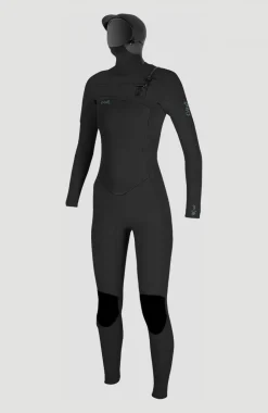 DamesEpic 6/5/4mm Chest Zip Full Wetsuit with Hood| Zwart