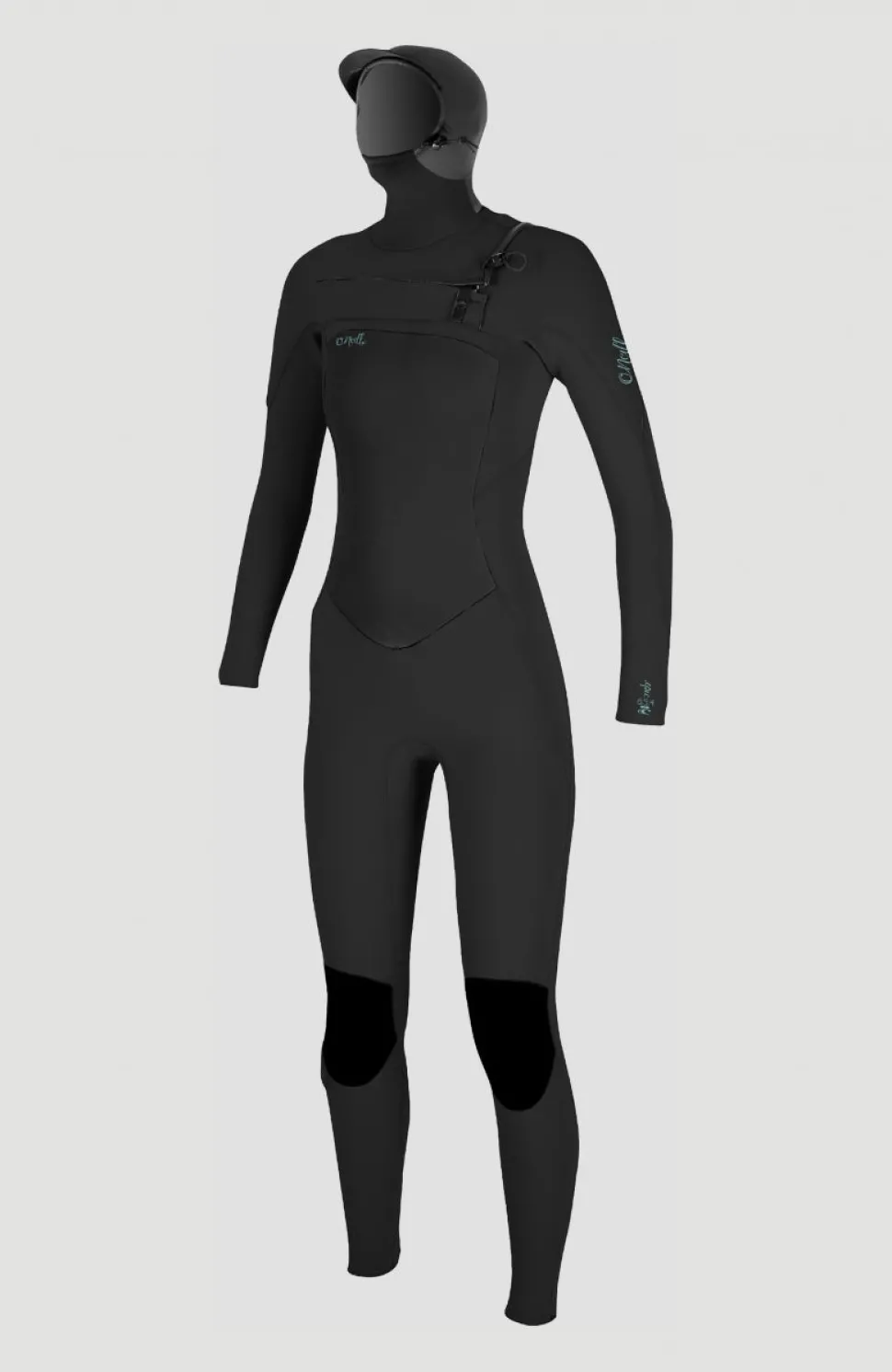 DamesEpic 6/5/4mm Chest Zip Full Wetsuit with Hood| Zwart
