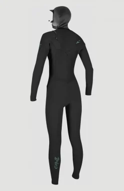 DamesEpic 6/5/4mm Chest Zip Full Wetsuit with Hood| Zwart