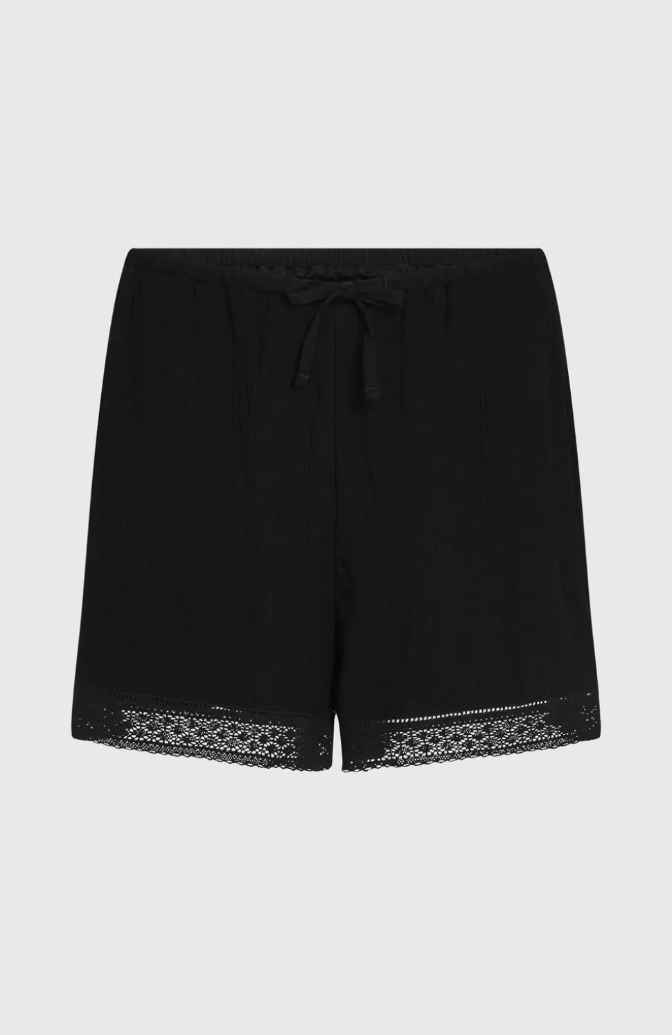 DamesEssentials Embroidery short| Zwart