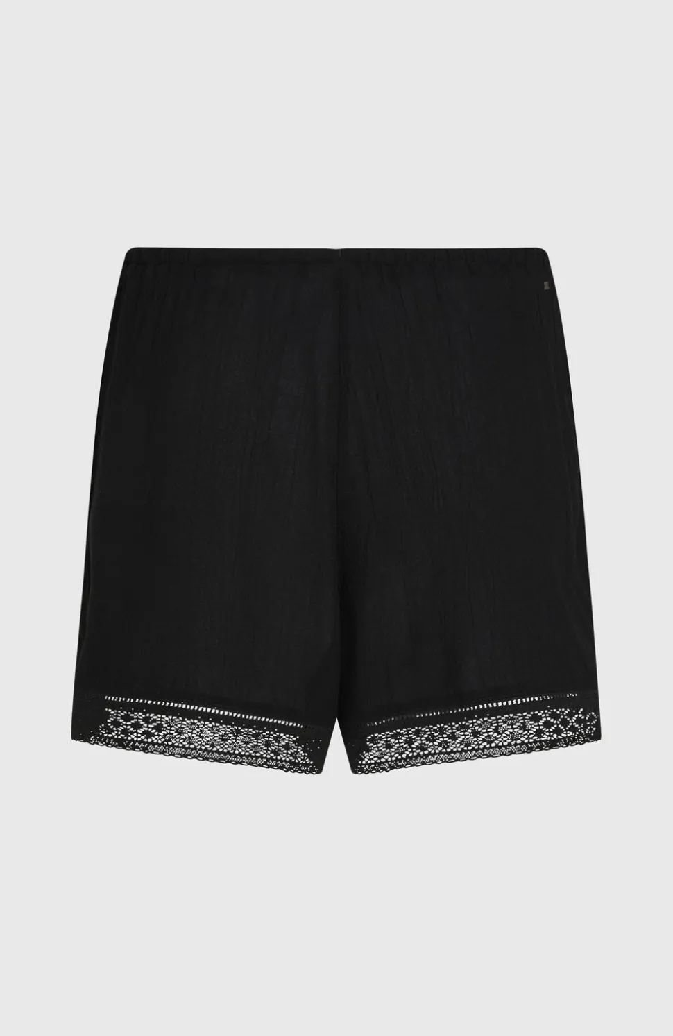 DamesEssentials Embroidery short| Zwart