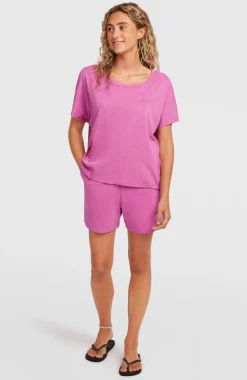 DamesEssentials O'Neill Script Scoop Neck T-shirt| Paars
