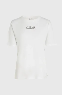 DamesEssentials Script T-shirt| Wit