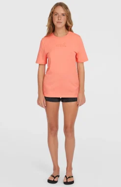 DamesEssentials Script T-shirt| Roze