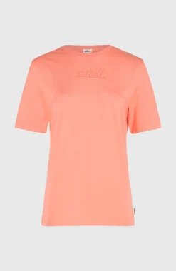 DamesEssentials Script T-shirt| Roze