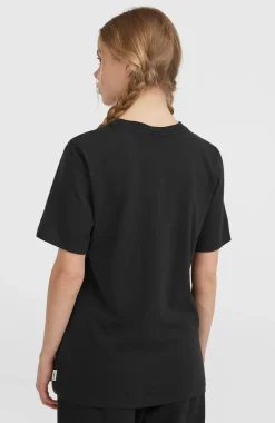 DamesEssentials Script T-shirt| Zwart