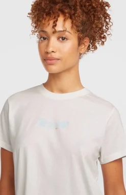 DamesEssentials Script T-shirt| Wit