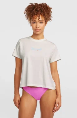DamesEssentials Script T-shirt| Wit
