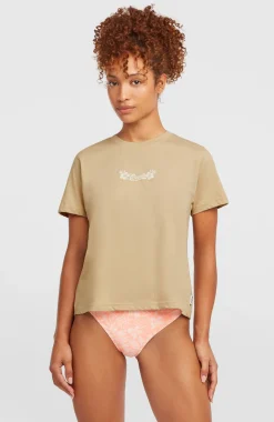 DamesEssentials Script T-shirt| Beige