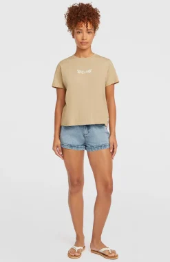 DamesEssentials Script T-shirt| Beige