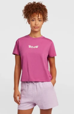 DamesEssentials Script T-shirt| Paars