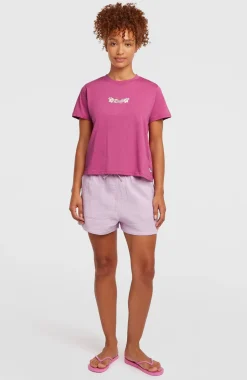 DamesEssentials Script T-shirt| Paars