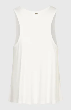 DamesEssentials Tokeena tanktop met borduursel| Wit