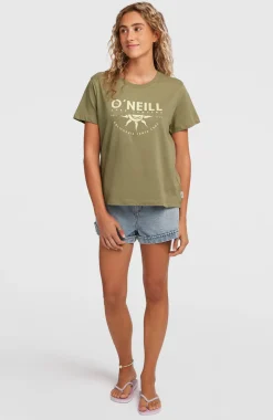 DamesFront Print T-shirt| Groen