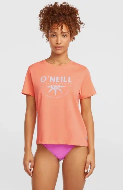 DamesFront Print T-shirt| Oranje