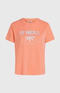 DamesFront Print T-shirt| Oranje