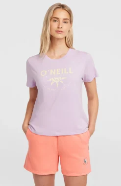 DamesFront Print T-shirt| Paars