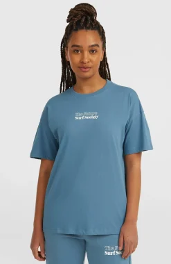 DamesFuture Surf Society T-shirt| Blauw