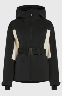 DamesFWC'Cruz Hybrid Belted wintersportjas| Zwart Mix