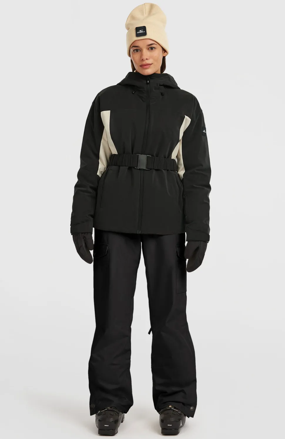 DamesFWC'Cruz Hybrid Belted wintersportjas| Zwart Mix
