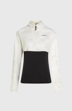 DamesFWC'Cruz Printed fleecetrui met halve rits| Wit