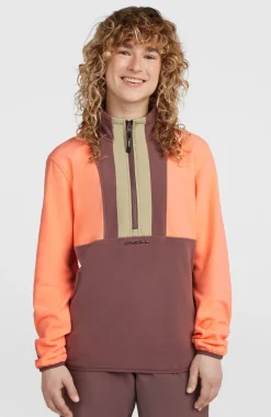 DamesFWC'Cruz Triple Polartec® fleecetrui met halve rits| Oranje Mix