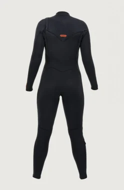 DamesHyperfreak Plus 3/2mm Chest Zip Full Wetsuit| Zwart