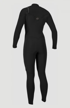 DamesHyperfreak Plus 4/3mm Chest Zip Full Wetsuit| Zwart