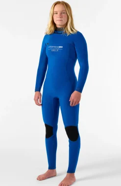 DamesHyperfreak Plus 5/4mm Chest Zip Full Wetsuit| Zwart