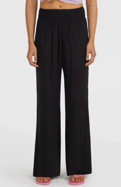 DamesJohnny broek met gesmokte taille| Zwart