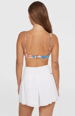 DamesJohnny Smocked Waist short| Wit