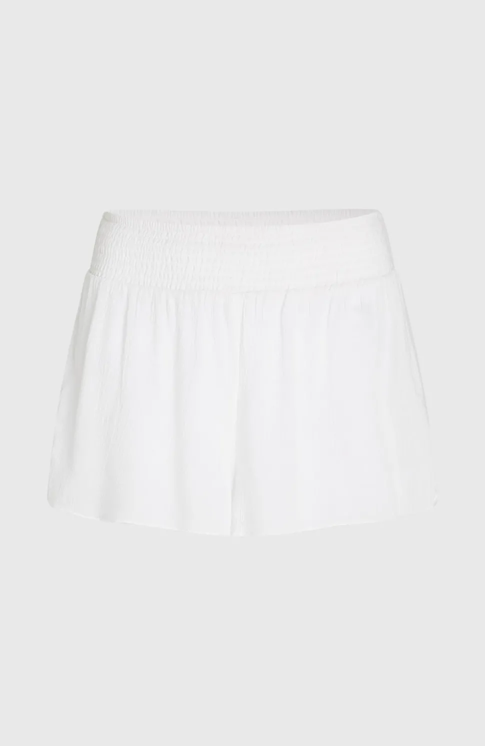DamesJohnny Smocked Waist short| Wit