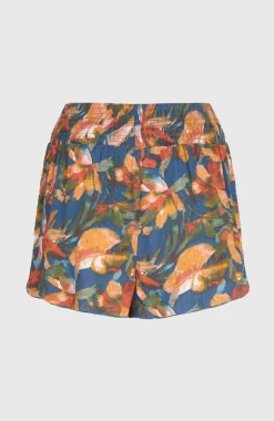 DamesJohnny Smocked Waist short| Blauw