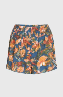 DamesJohnny Smocked Waist short| Blauw