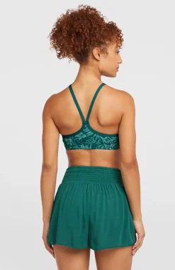 DamesJohnny Smocked Waist short| Groen