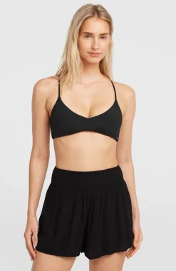 DamesJohnny Smocked Waist short| Zwart