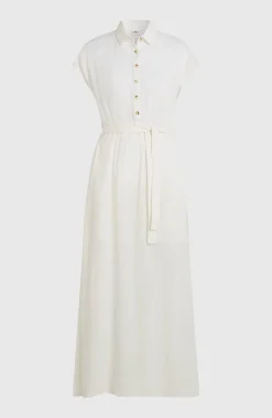 DamesLori Maxi overhemdjurk| Wit