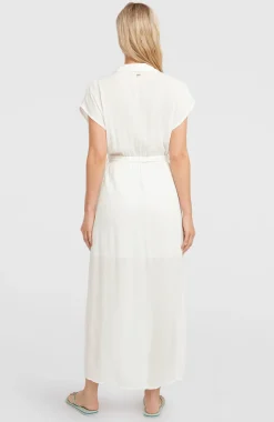 DamesLori Maxi overhemdjurk| Wit