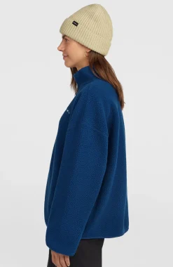 DamesMust-Have High-Pile fleecevest met volledige rits| Blauw