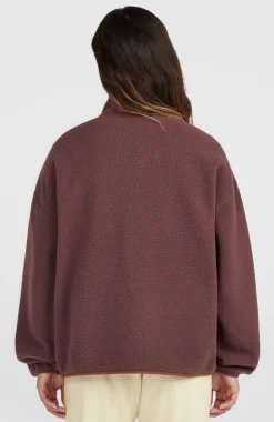 DamesMust-Have High-Pile fleecevest met volledige rits| Paars