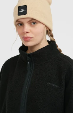 DamesMust-Have High-Pile fleecevest met volledige rits| Zwart