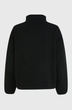 DamesMust-Have High-Pile fleecevest met volledige rits| Zwart