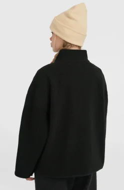 DamesMust-Have High-Pile fleecevest met volledige rits| Zwart