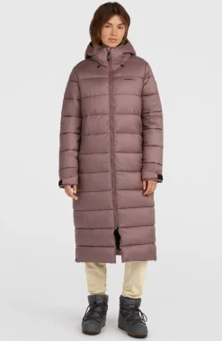 DamesMust-Have lange pufferjas| Paars