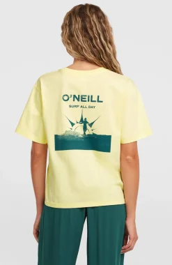 DamesO'Neill Boxy Back-Print T-shirt| Geel