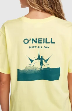 DamesO'Neill Boxy Back-Print T-shirt| Geel