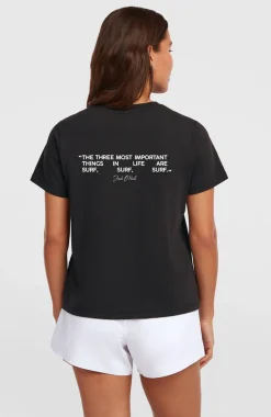 DamesO'Neill Polygiene Cotton Graphic T-shirt| Zwart