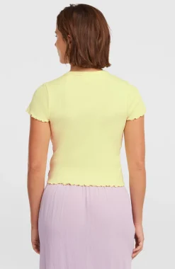DamesO'Neill Rib T-shirt| Geel